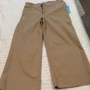 Draper James Women's Tan Wide-Leg Trousers